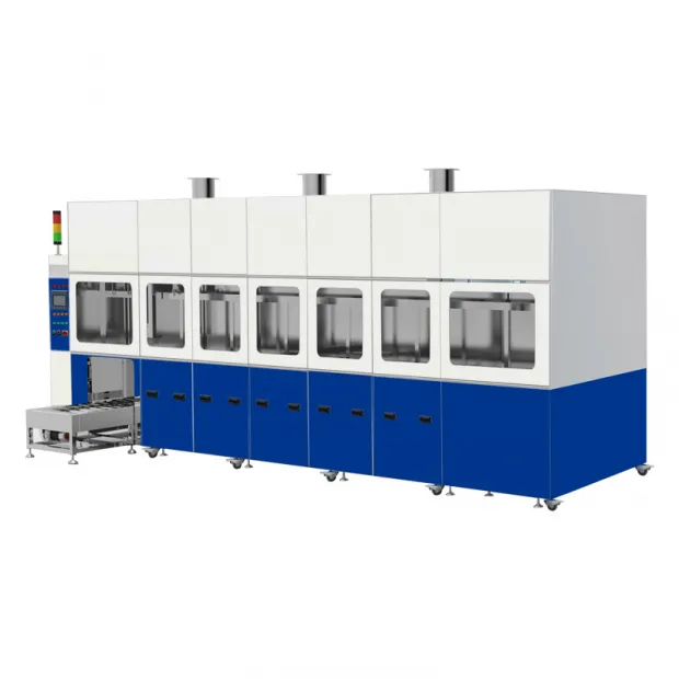 77-960L Fully Automatic Industrial Ultrasonic Cleaner with Conveyor & Drying System