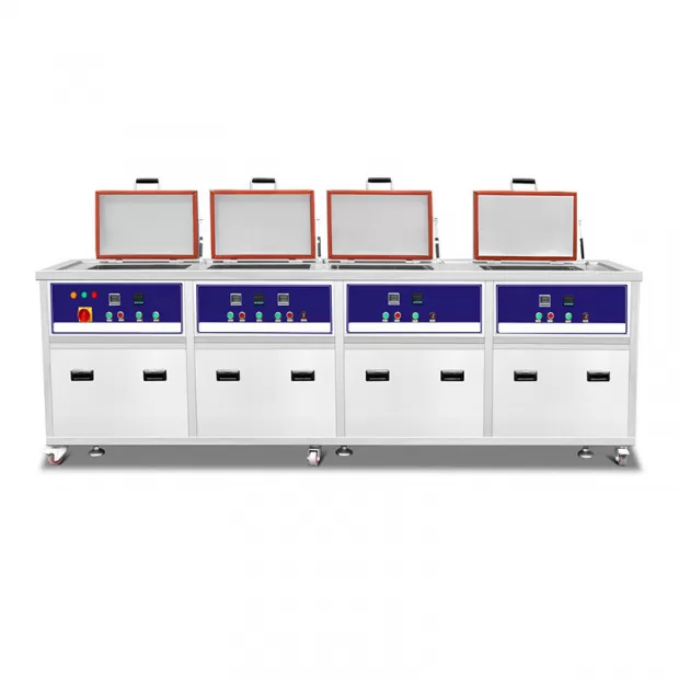 38L-1500L 4 Tank Heavy-Duty Ultrasonic Cleaner for Industrial Parts with Filtration Rinsing Spraying Drying