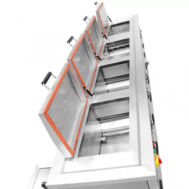 38L-1500L 4 Tank Heavy-Duty Ultrasonic Cleaner for Industrial Parts with Filtration Rinsing Spraying Drying
