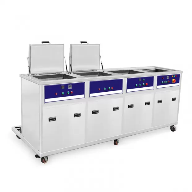38L-1500L 4 Tank Heavy-Duty Ultrasonic Cleaner for Industrial Parts with Filtration Rinsing Spraying Drying