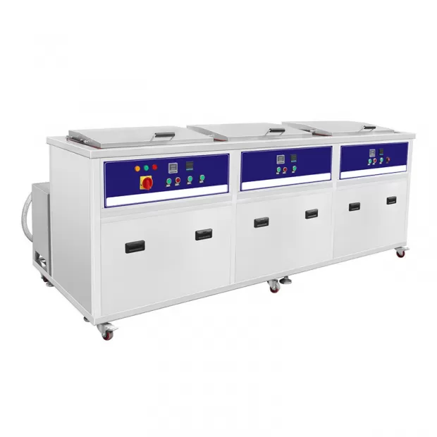800L 3-Tank 40KHz Automated Ultrasonic Cleaning System with Cleaning Rinsing Drying