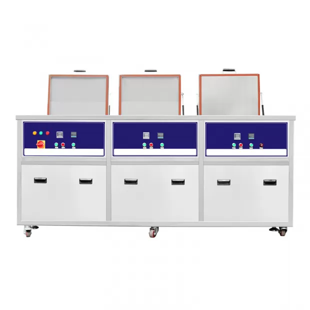 800L 3-Tank 40KHz Automated Ultrasonic Cleaning System with Cleaning Rinsing Drying