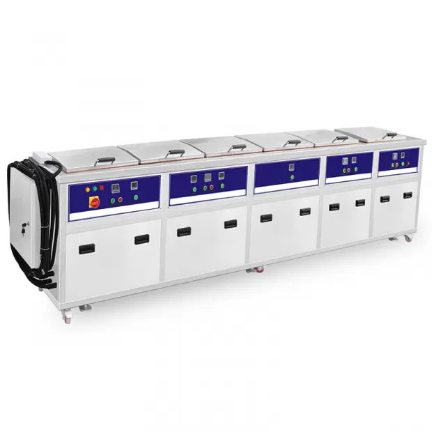100-2000L 6-Tank Multi-Stage Ultrasonic Cleaner for Aerospace & Automotive