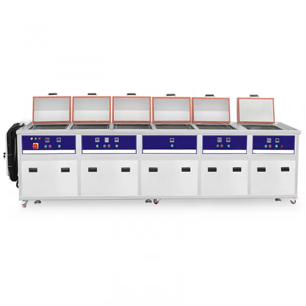 100-2000L 6-Tank Multi-Stage Ultrasonic Cleaner for Aerospace & Automotive