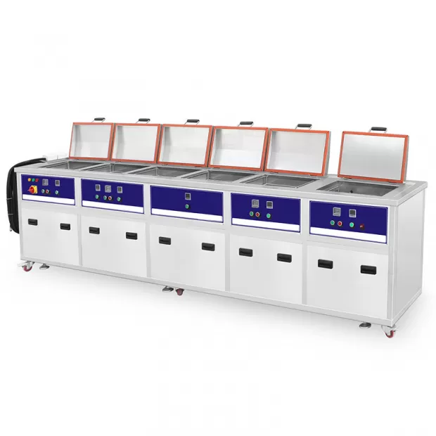 100-2000L 6-Tank Multi-Stage Ultrasonic Cleaner for Aerospace & Automotive