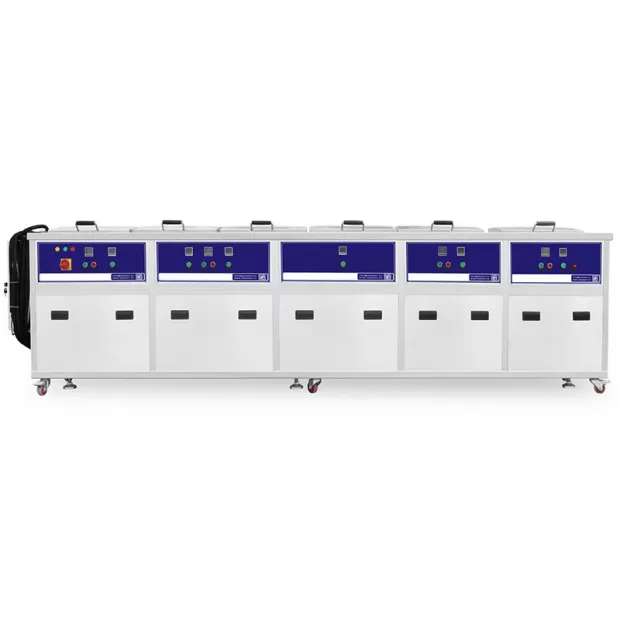 100-2000L 6-Tank Multi-Stage Ultrasonic Cleaner for Aerospace & Automotive
