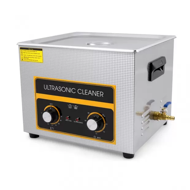 15L Industrial Mechanical Ultrasonic Cleaner with Adjustable Timer & Heater for Large Parts