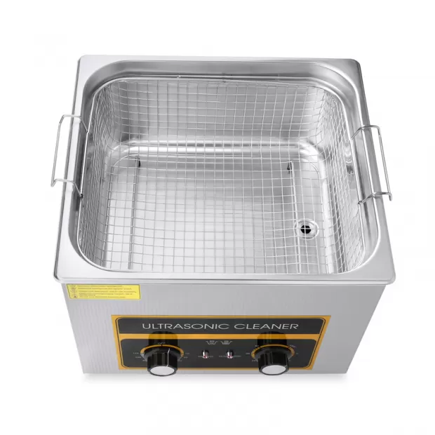 15L Industrial Mechanical Ultrasonic Cleaner with Adjustable Timer & Heater for Large Parts