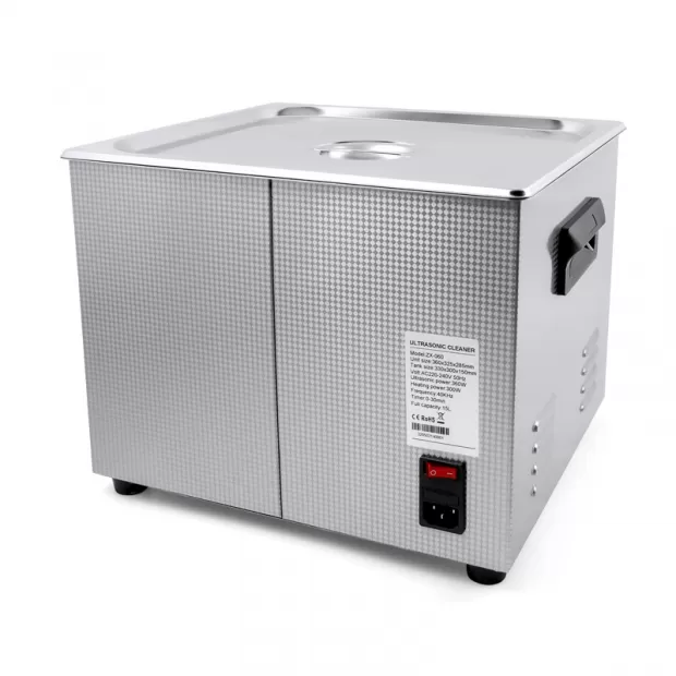 15L Industrial Mechanical Ultrasonic Cleaner with Adjustable Timer & Heater for Large Parts