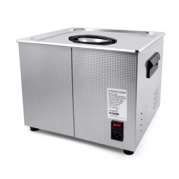 15L Industrial Mechanical Ultrasonic Cleaner with Adjustable Timer & Heater for Large Parts